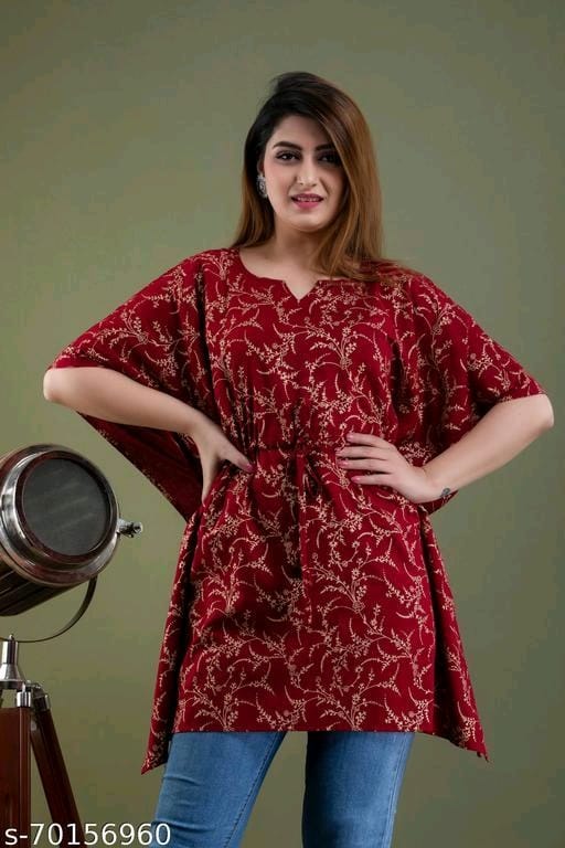 Mahroon women Kaftan Top OrderMeFirst