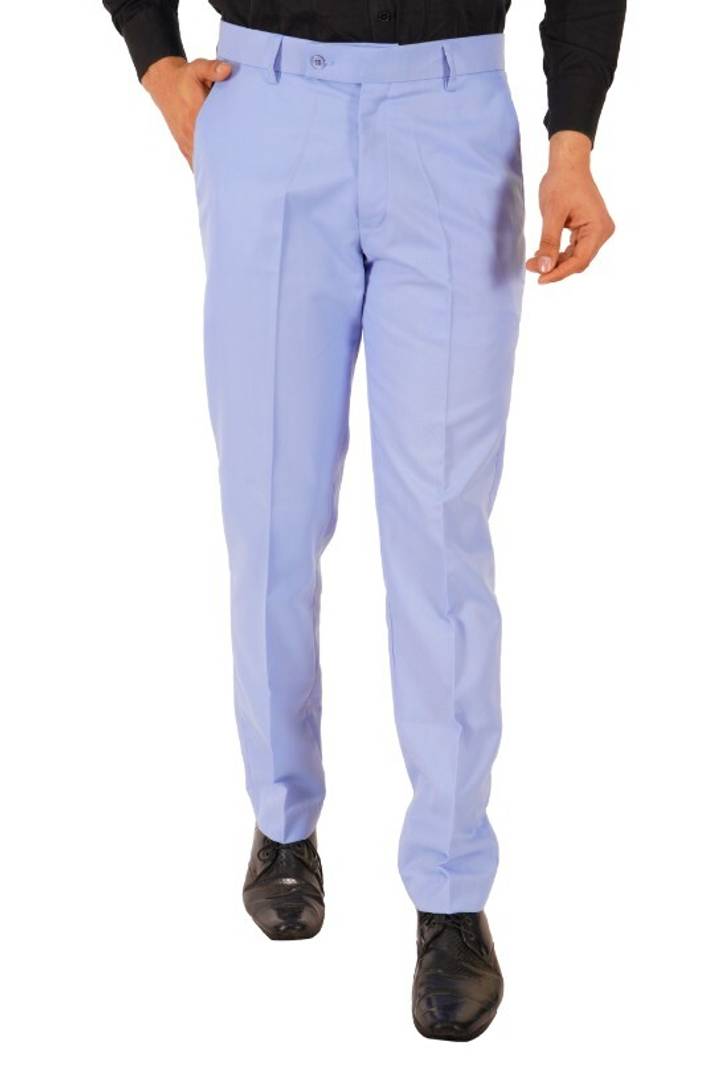 Men Polyester Blend Mid Rise Formal Trouser OrderMeFirst