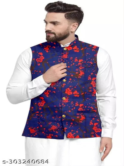 Men's Satin Blend Nehru Jacket OrderMeFirst