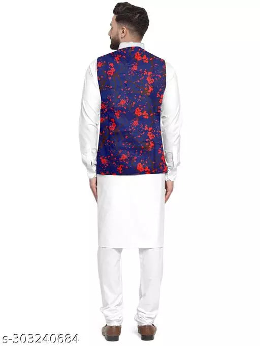 Men's Satin Blend Nehru Jacket OrderMeFirst