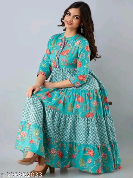 New Anarkali Printed Gown OrderMeFirst