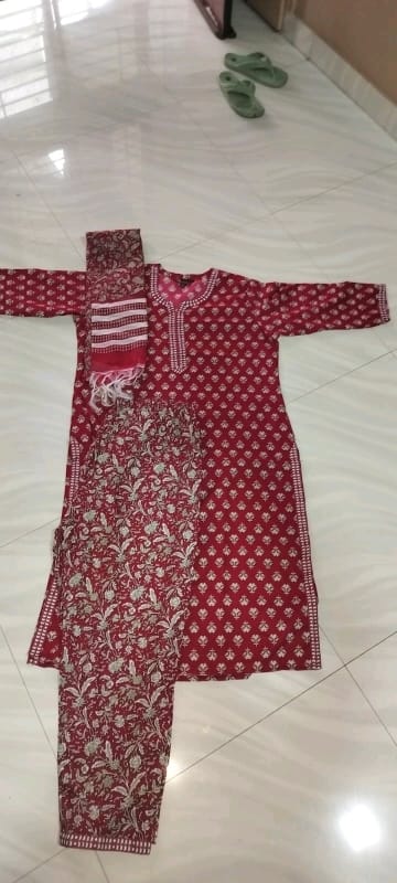 Printed Straight Kurta and Pant Set With Dupatta OrderMeFirst