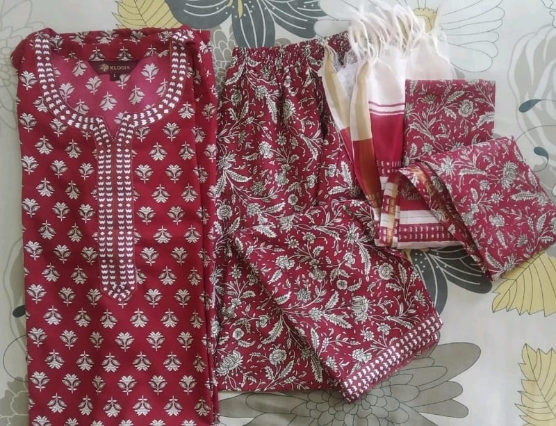 Printed Straight Kurta and Pant Set With Dupatta OrderMeFirst