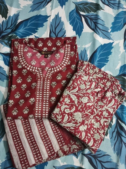 Printed Straight Kurta and Pant Set With Dupatta OrderMeFirst