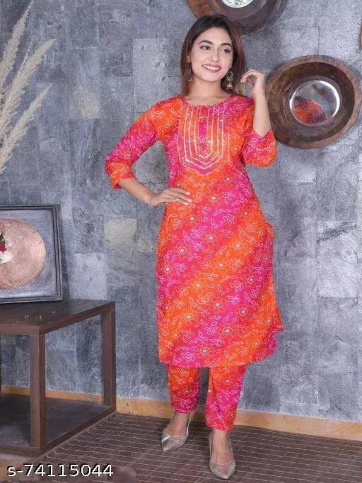 Rajasthani Printed Kurta With Pant Set OrderMeFirst