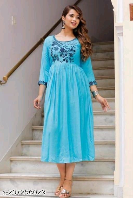 Rayon Blue Kurti OrderMeFirst