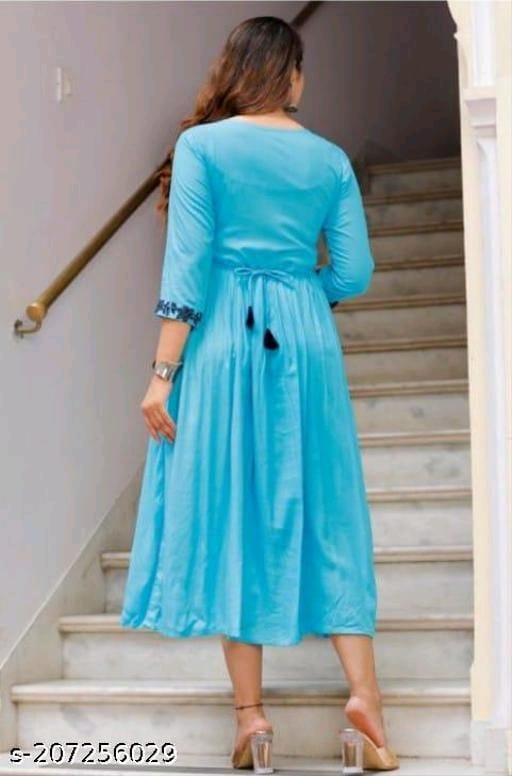 Rayon Blue Kurti OrderMeFirst