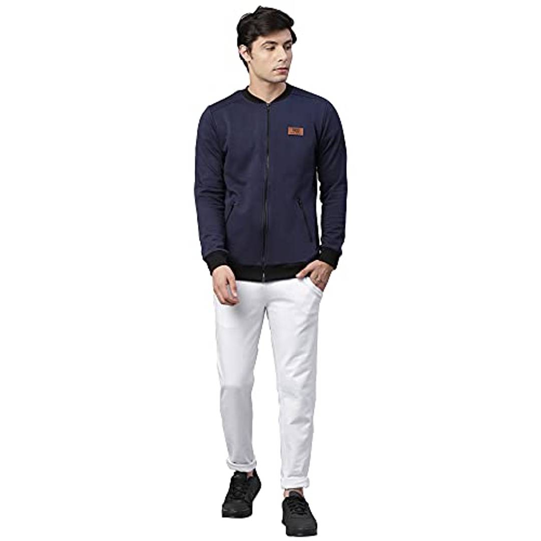 Rigo Men Navy Fleece Bomber Jacket OrderMeFirst