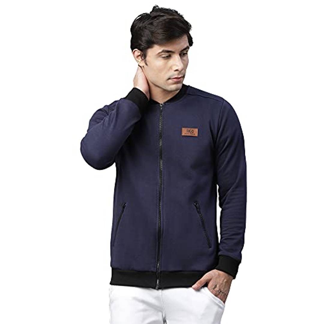 Rigo Men Navy Fleece Bomber Jacket OrderMeFirst