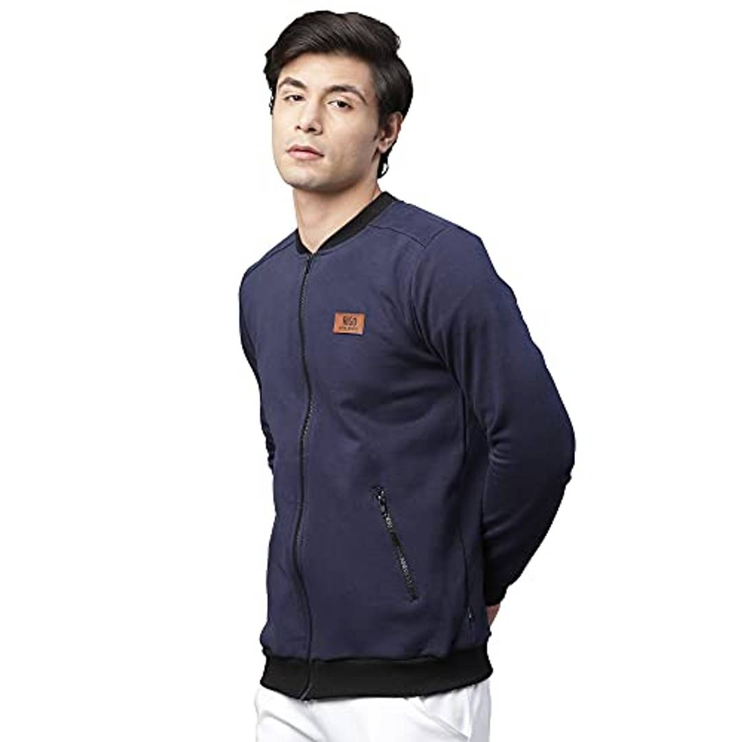 Rigo Men Navy Fleece Bomber Jacket OrderMeFirst