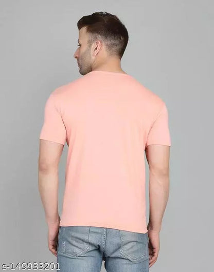 SWIFTLY Men's Pure Cotton 2 Panel Round Neck Half Sleeve T-shirt OrderMeFirst