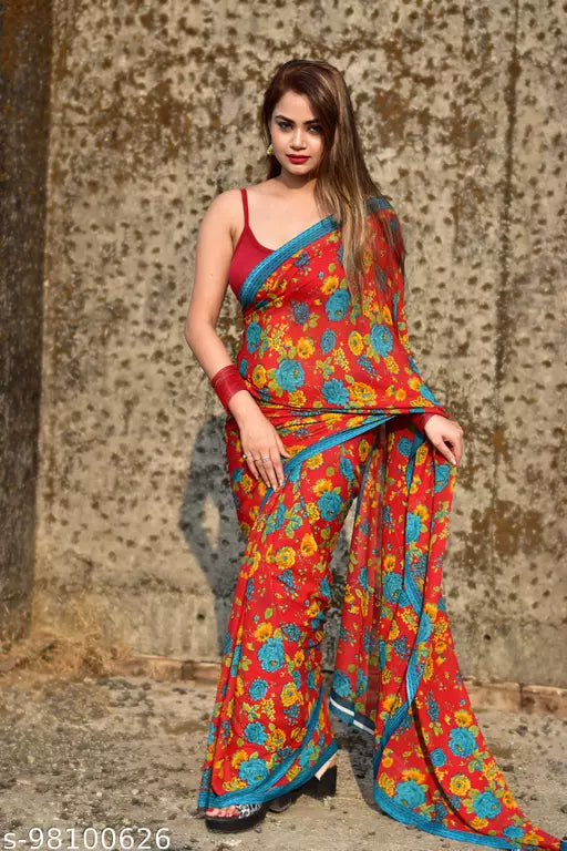 Self Design Printed Saree OrderMeFirst