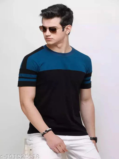 Striped Men Round Neck half sleeve trendy OrderMeFirst