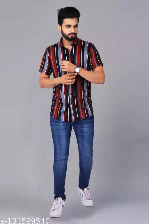 Stylish Latest Fashionable Party Wear Printed Shirt For Men OrderMeFirst