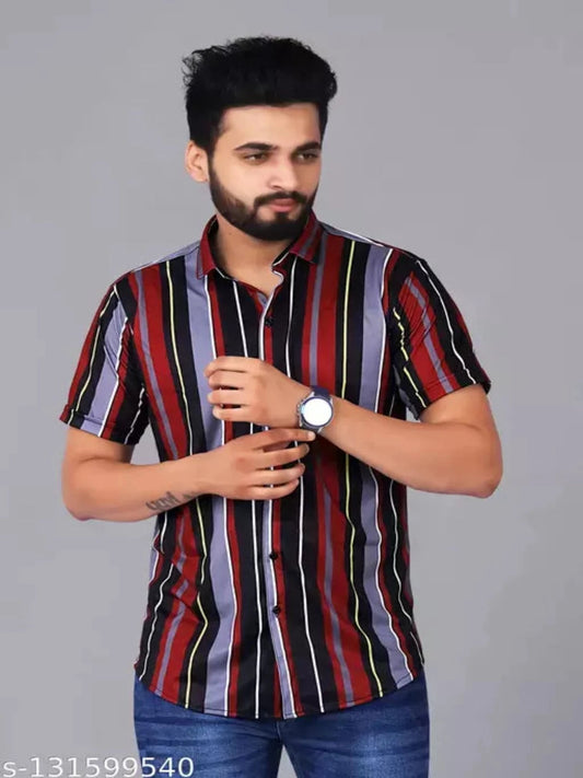 Stylish Latest Fashionable Party Wear Printed Shirt For Men OrderMeFirst