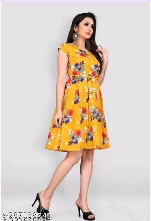 Stylish Poly Crepe Dresses OrderMeFirst