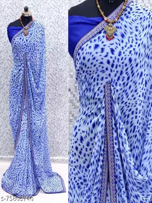 Tiger Print Saree OrderMeFirst