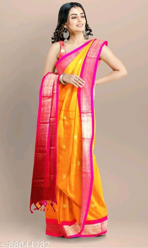 Traditional Paithani Silk Sarees With Contrast Blouse Piece OrderMeFirst