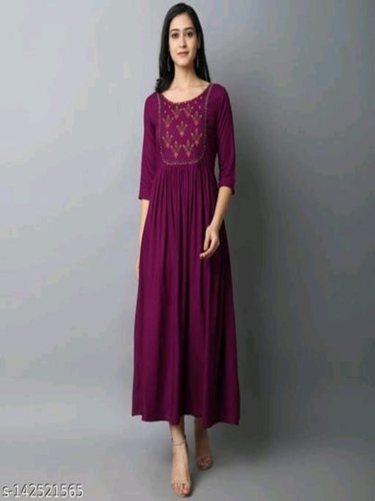 Treding A-line Rayon Kurti OrderMeFirst