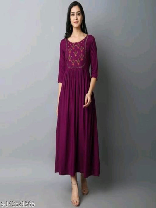 Treding A-line Rayon Kurti OrderMeFirst