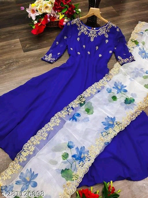 Unique Style Georgette Dress With Duppata OrderMeFirst