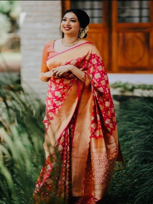 Wedding Party Wear Banarasi Silk Saree - OrderMeFirst