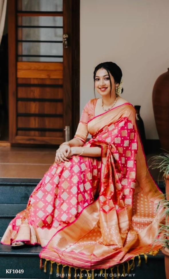 Wedding Party Wear Banarasi Silk Saree - OrderMeFirst