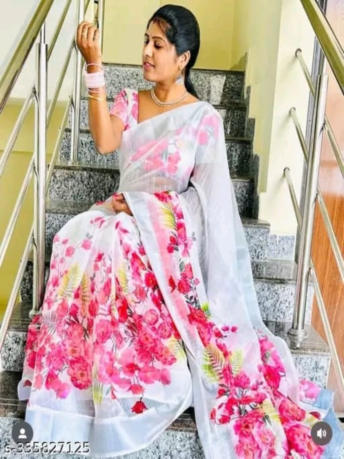 Floral Print Sarees