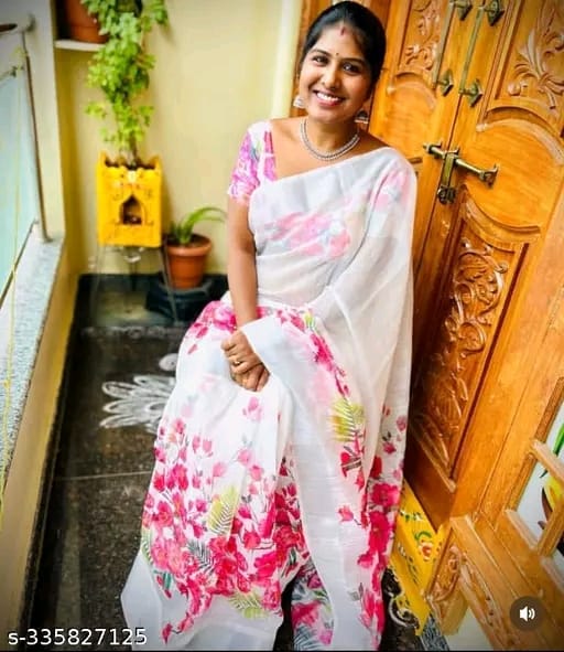 Floral Print Sarees