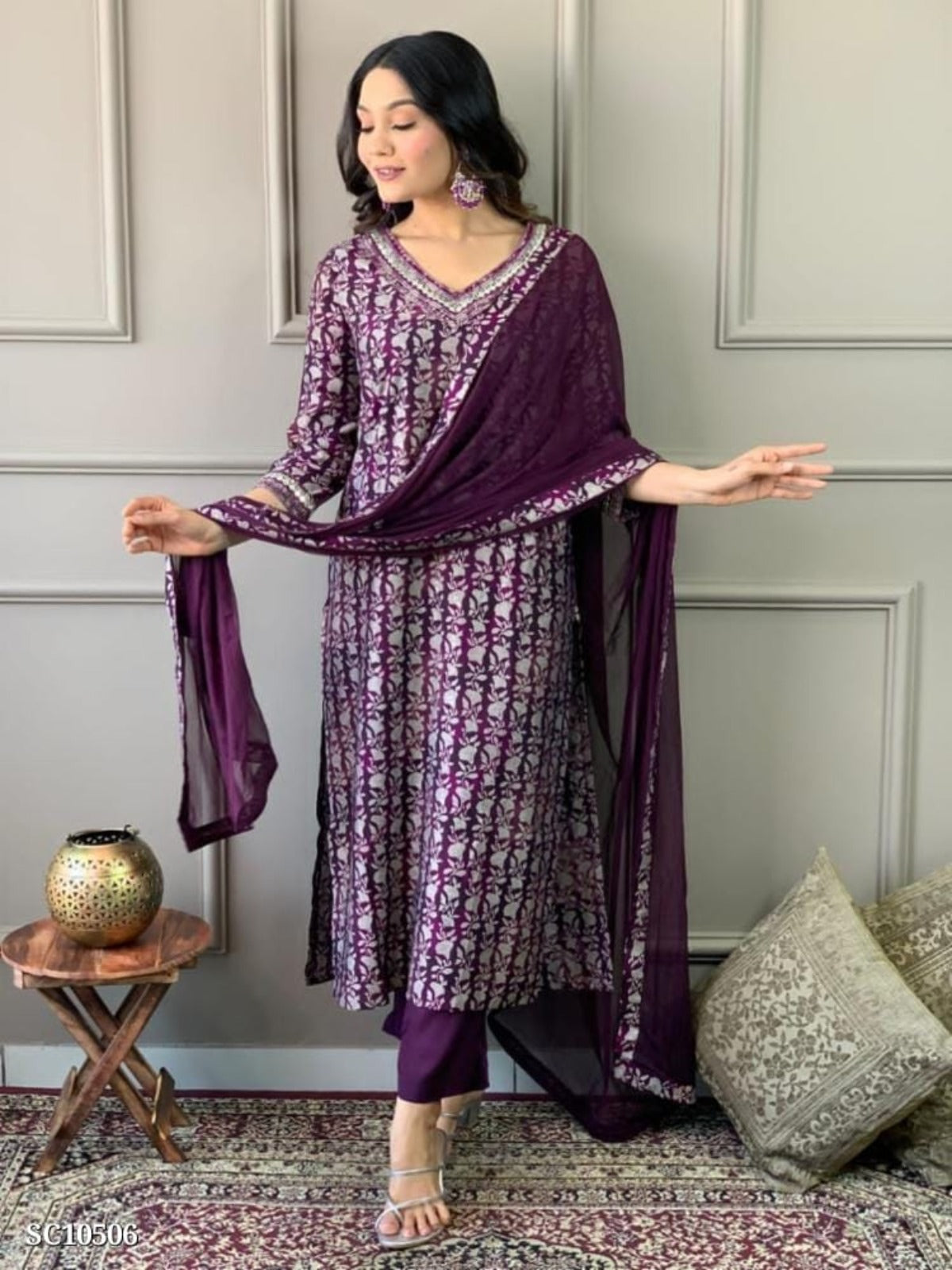 Straight Kurti Pant And Dupatta