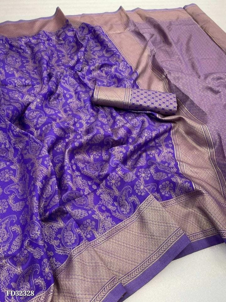 Lavender Silk Saree