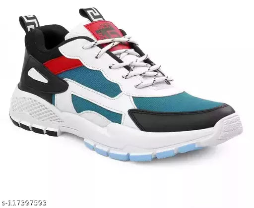 White Colorblocked Training Shoes For Men OrderMeFirst