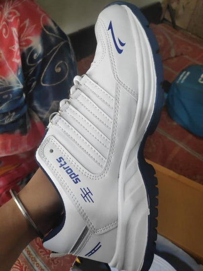 White Mesh Gym Sports Shoes For Men OrderMeFirst