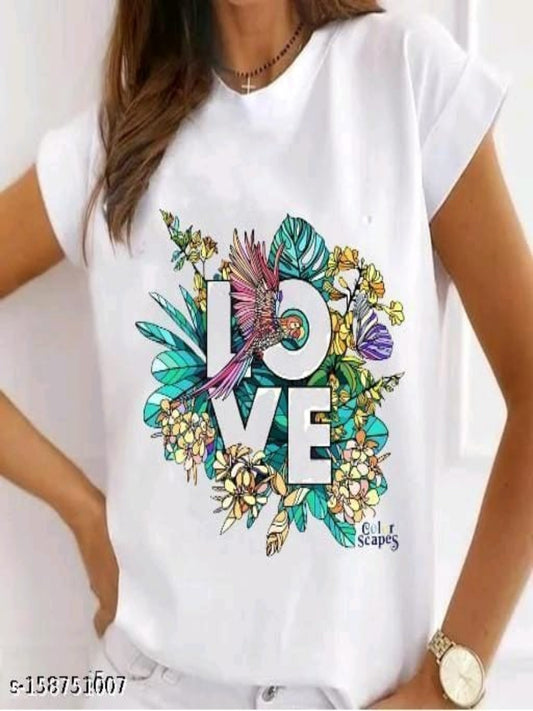 White Womens Love Tshirt OrderMeFirst