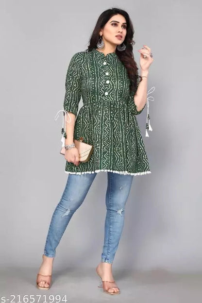 Women Cotton Printed Wear Top OrderMeFirst