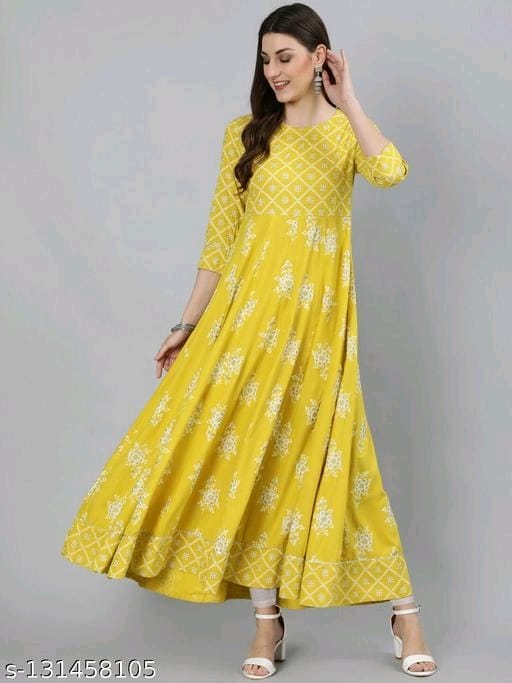 Women  Ethnic Motifs Printed Anarkali Gown with Dupatta OrderMeFirst