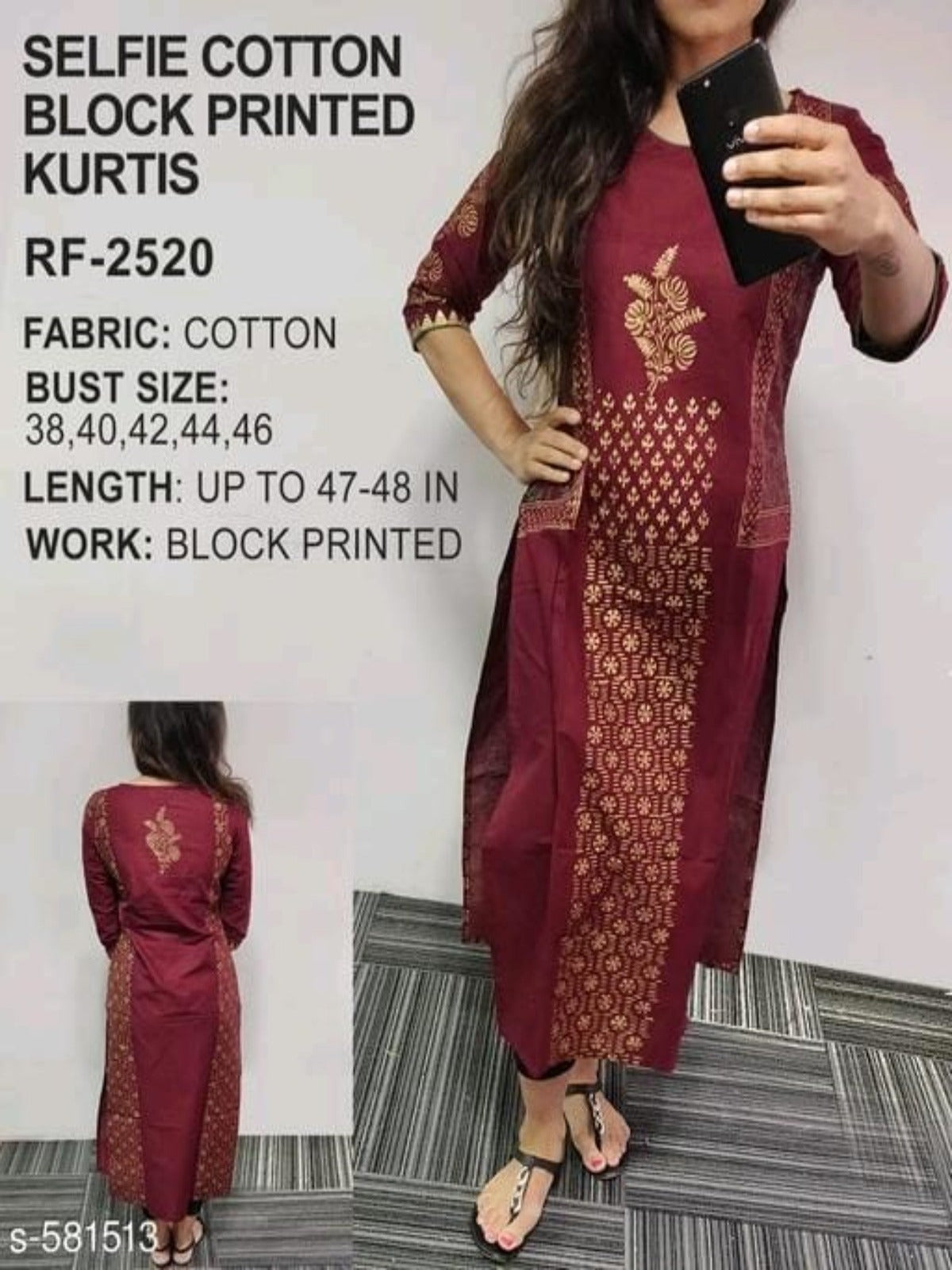 Women Motif Printed Cotton Kurti OrderMeFirst