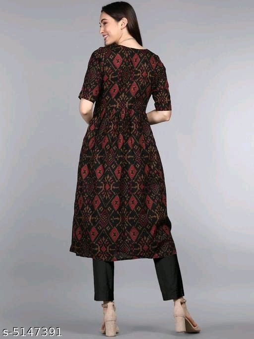 Women Printed Cotton Blend Kurti OrderMeFirst