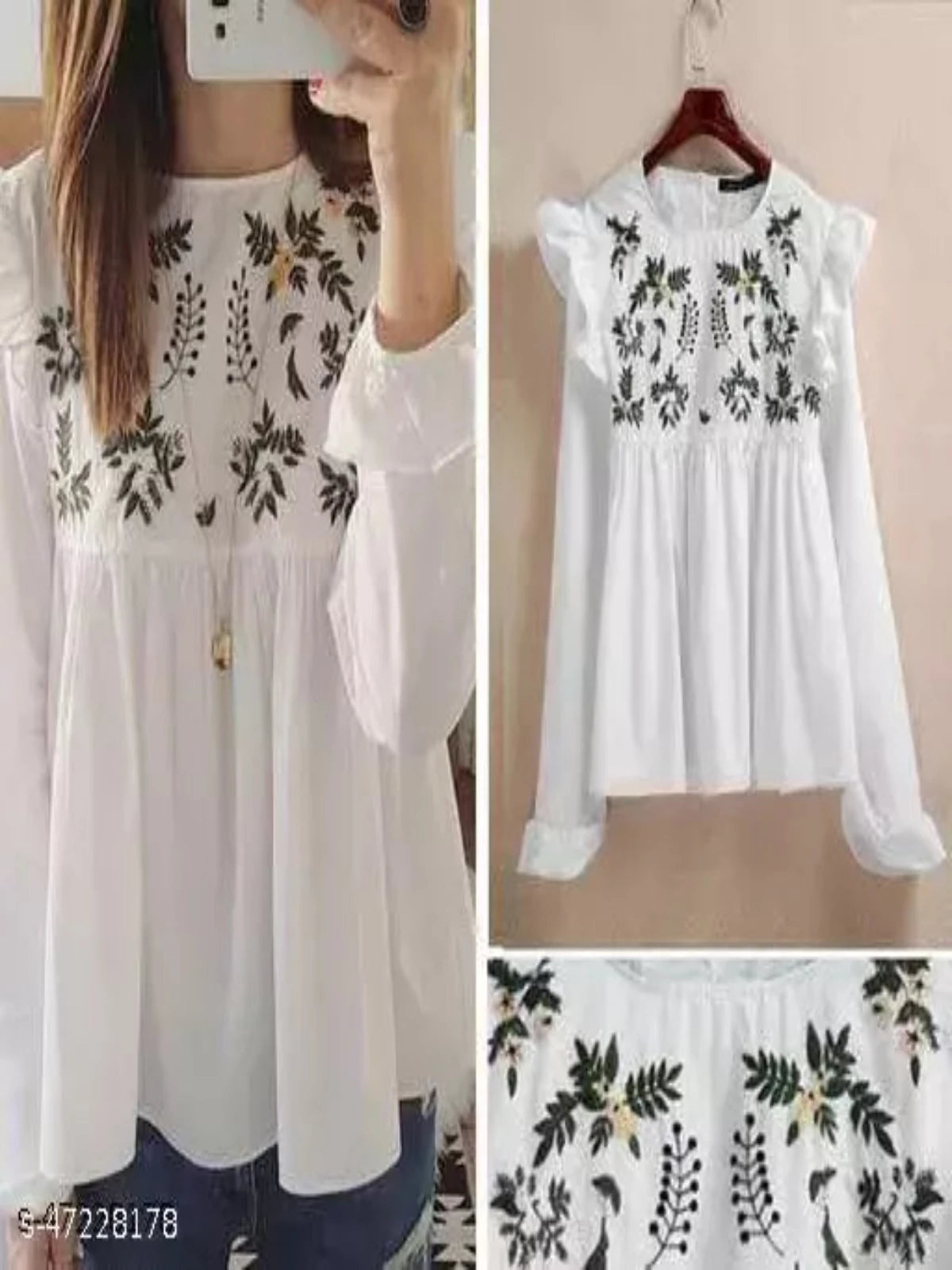 Womens Rayon emboridery top - OrderMeFirst