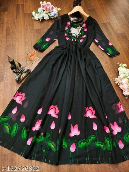 Xlady Black Maxi gown OrderMeFirst