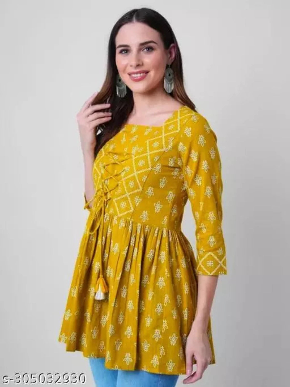 Yellow Rayon DRESSES OrderMeFirst