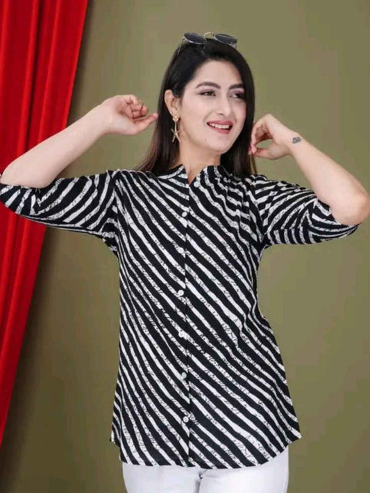 Printed Sleeves Top