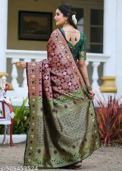 Trendy Jacquard Silk sarees
