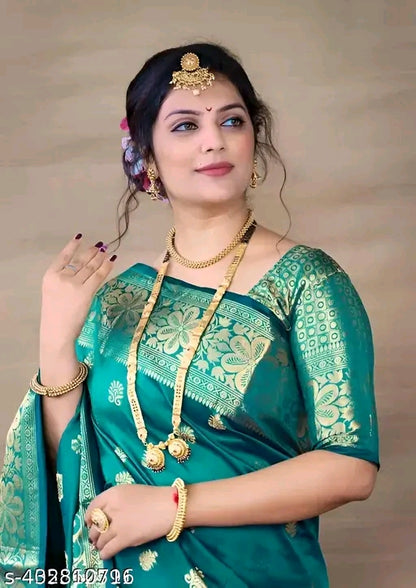 Rama Paithani Silk Saree