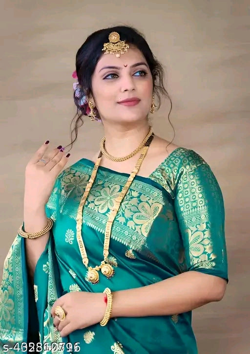 Rama Paithani Silk Saree