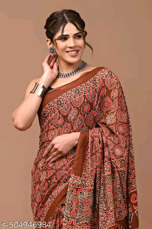 Rovim Printed Cotton Saree - OrderMeFirst