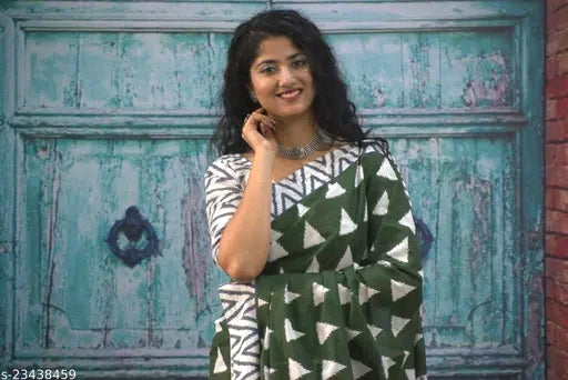 Ethnic Cotton Mulmul Saree - OrderMeFirst