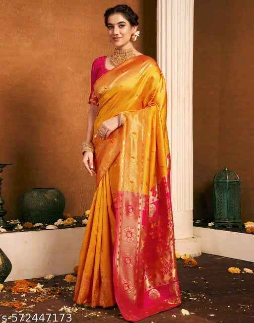 Gold Paithani Saree