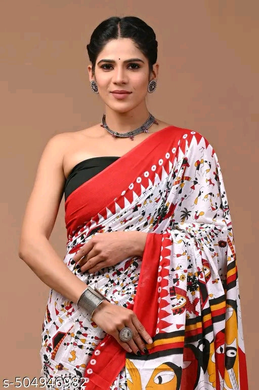 Rovim Women Mulmul Saree - OrderMeFirst