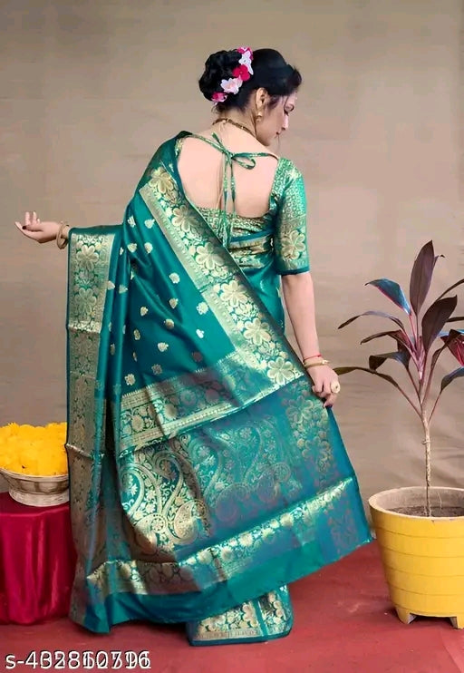 Rama Paithani Silk Saree